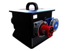 63 Amp TPH to 3x 63 Amp SPH Rubber Box